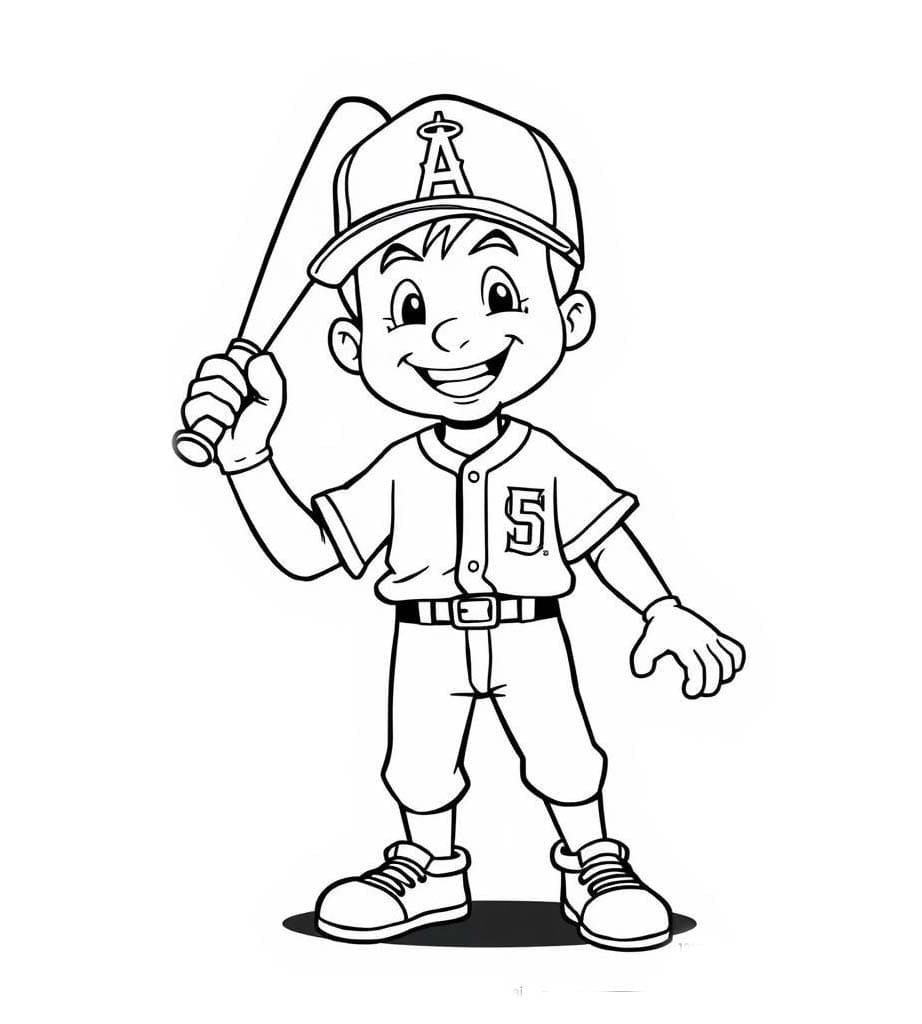 Çizmek Beyzbol çocuklar için ücretsiz Boyama Sayfası