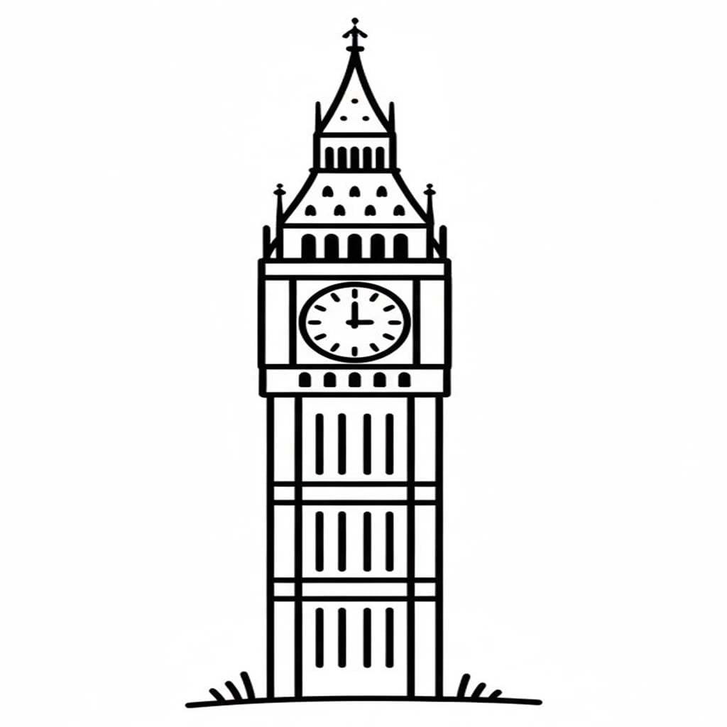 Çizmek Big Ben 1 Boyama Sayfası