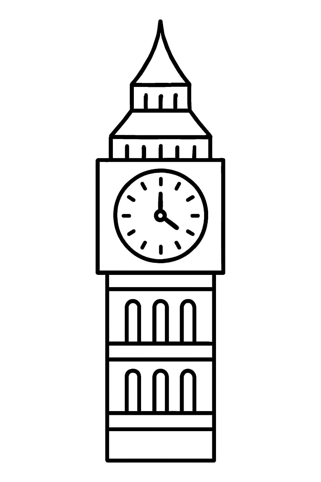 Çizmek Big Ben 6 Boyama Sayfası