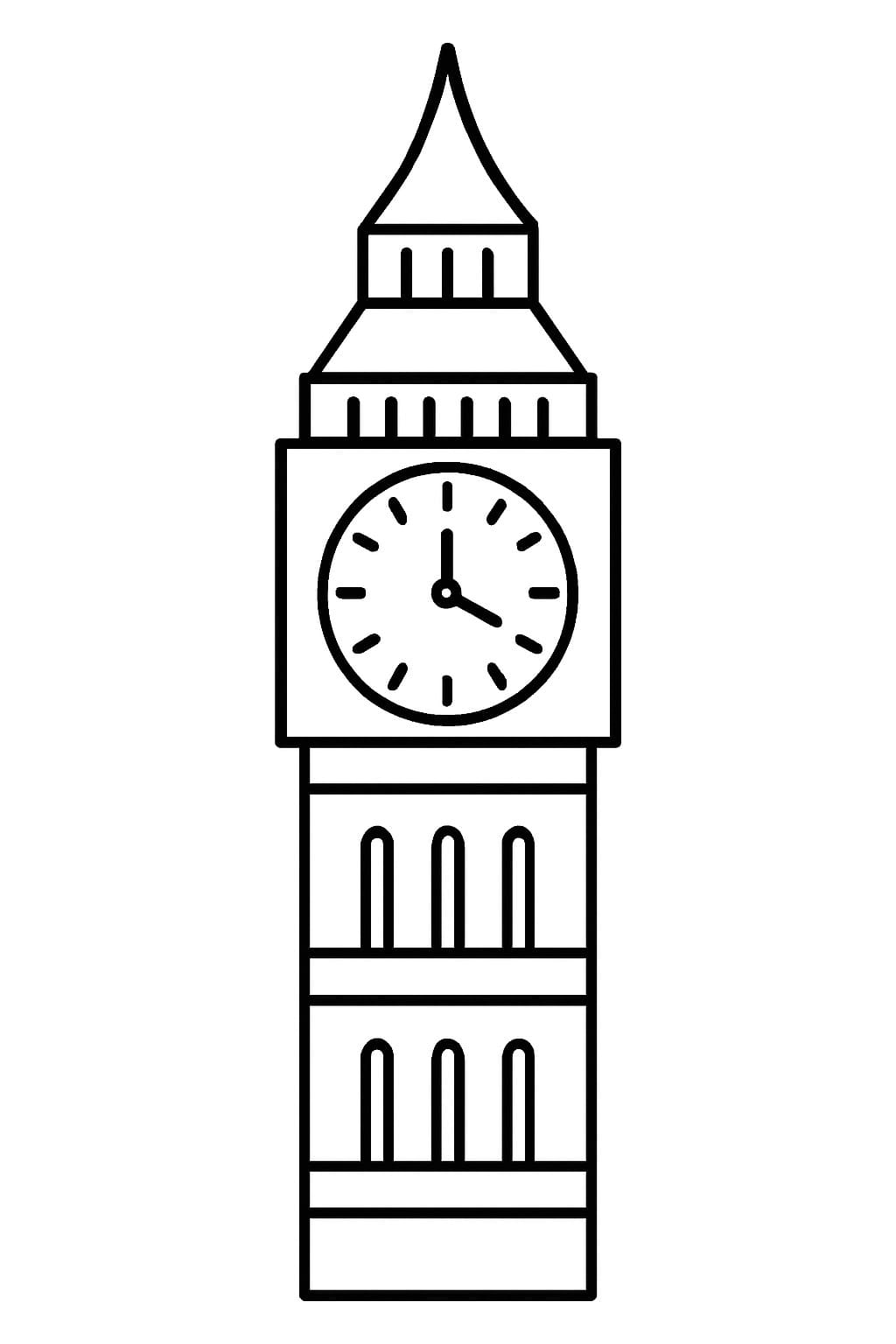 Çizmek Big Ben 7 Boyama Sayfası