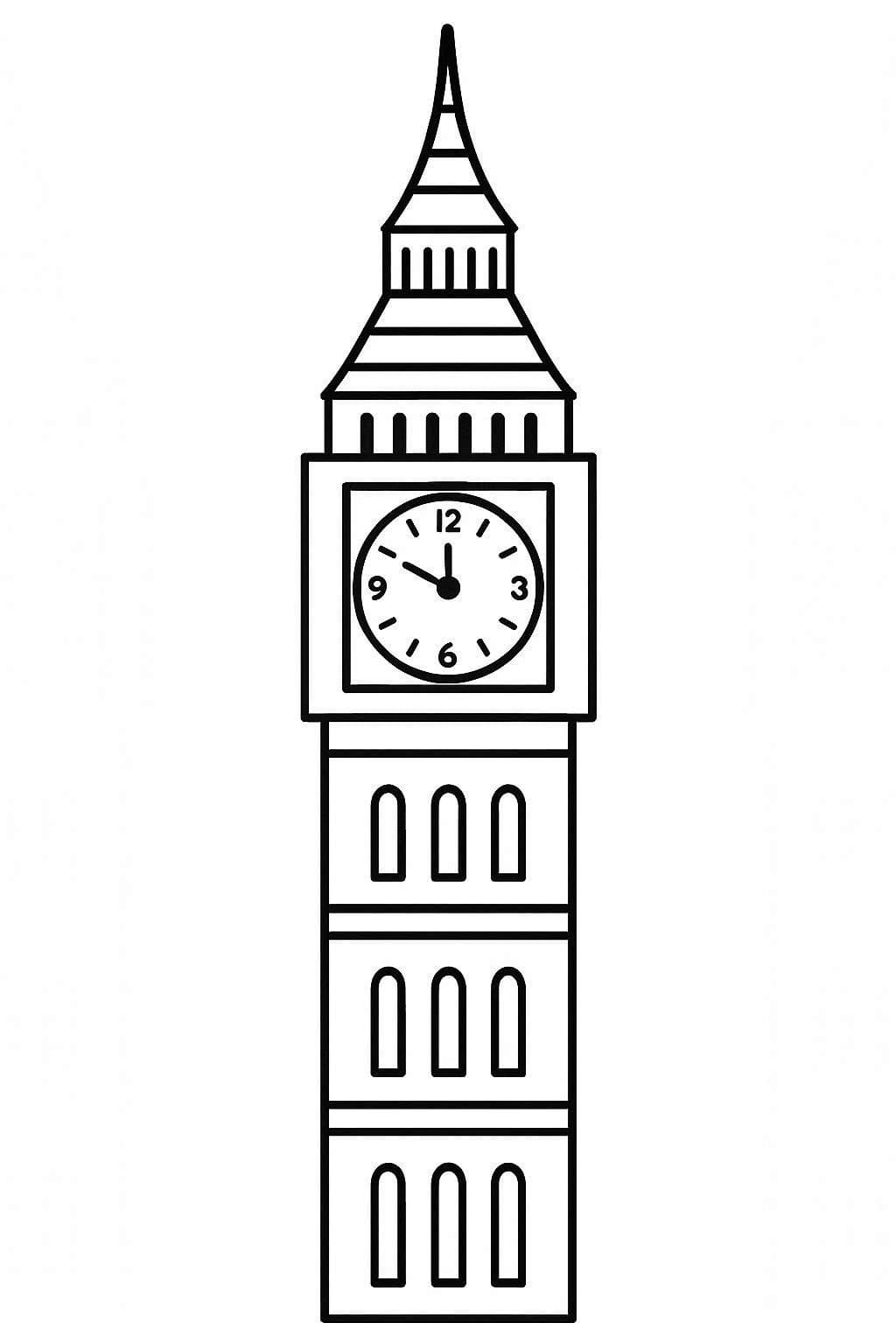 Çizmek Big Ben 8 Boyama Sayfası