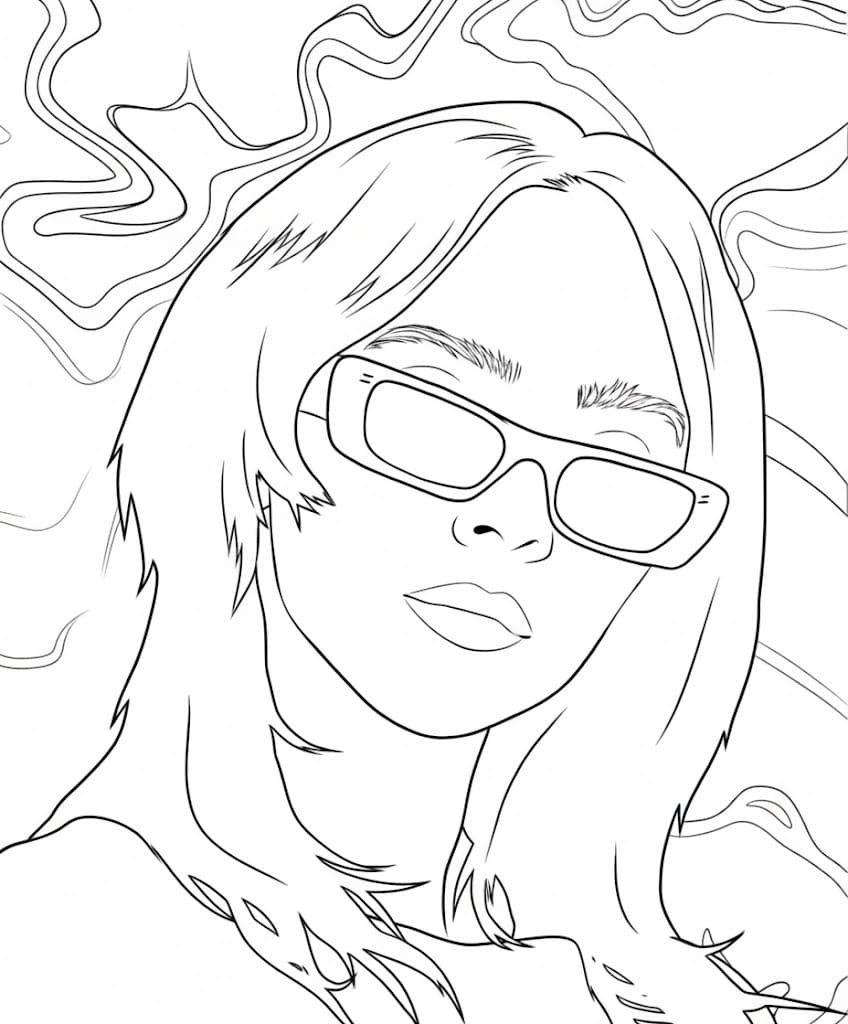 Çizmek Billie Eilish Boyama Sayfası