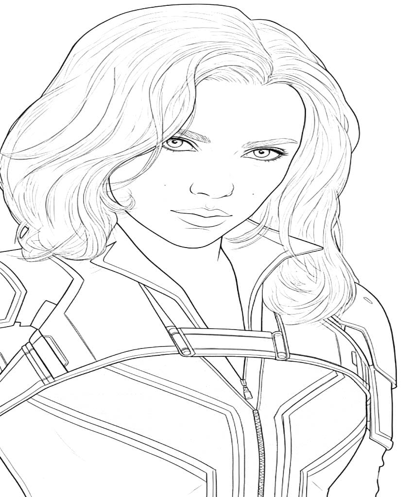 Çizmek Black Widow Güzel Boyama Sayfası