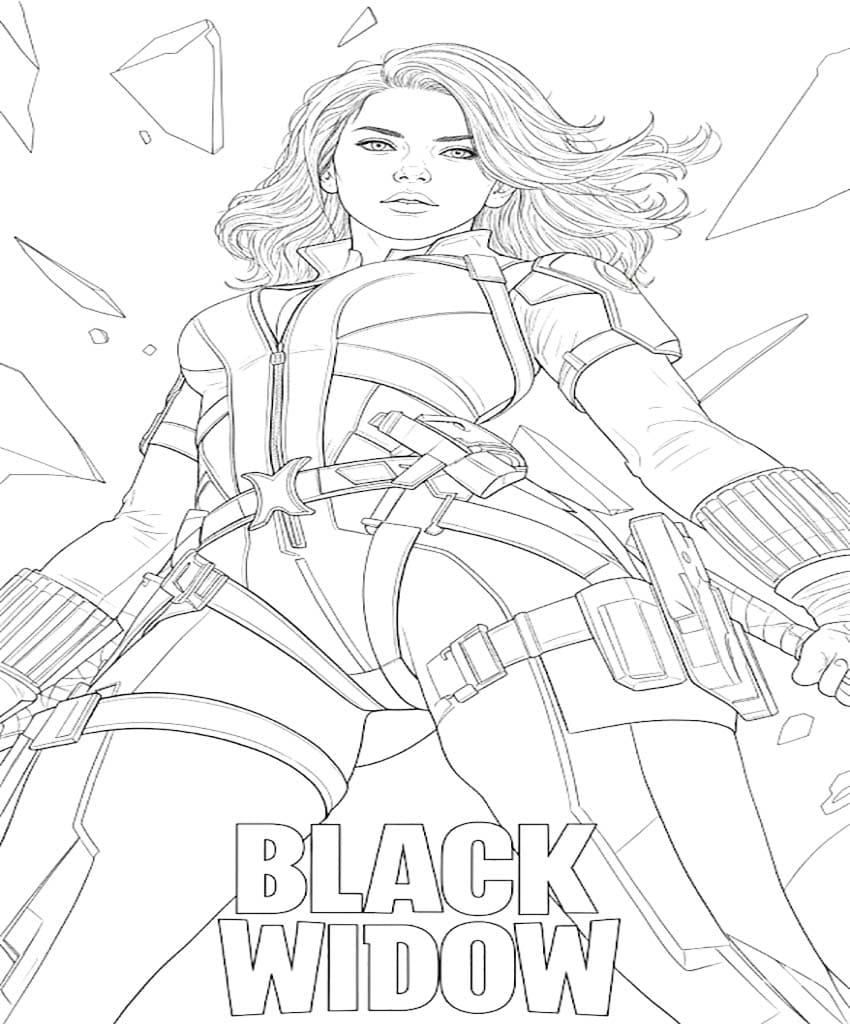 Çizmek Black Widow inanılmaz Boyama Sayfası