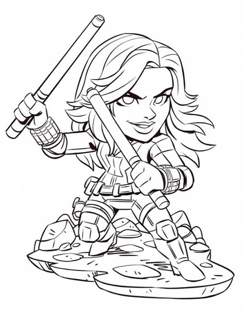 Çizmek Black Widow model Boyama Sayfası