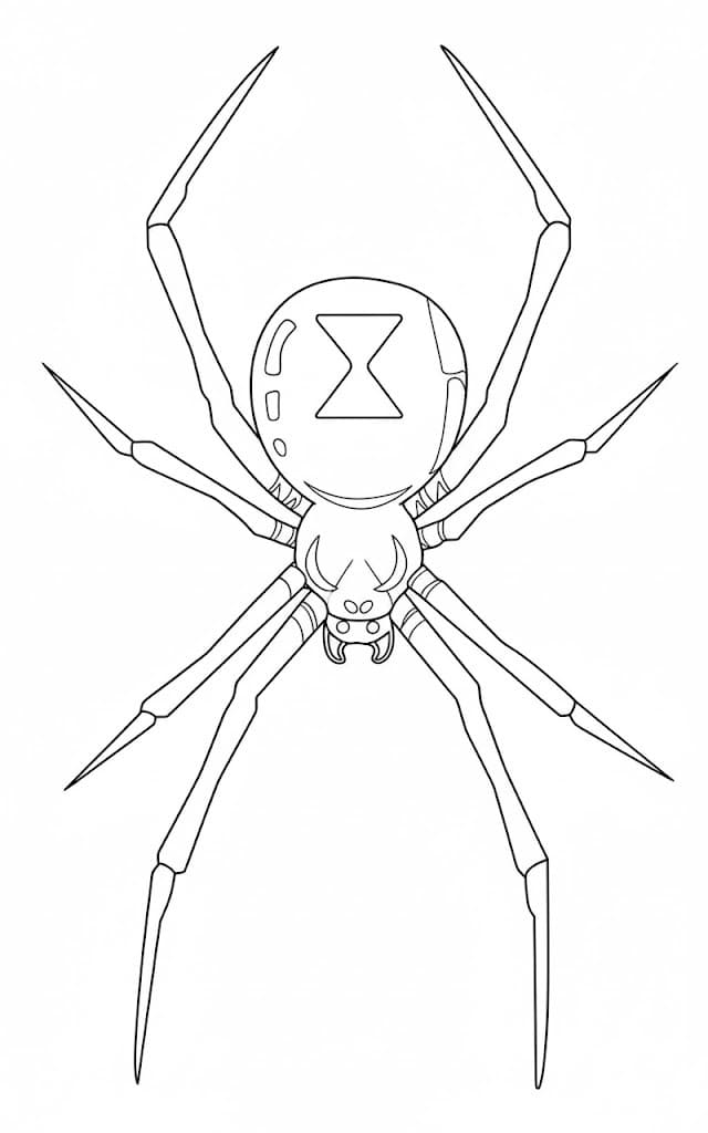 Çizmek Black Widow simge Boyama Sayfası
