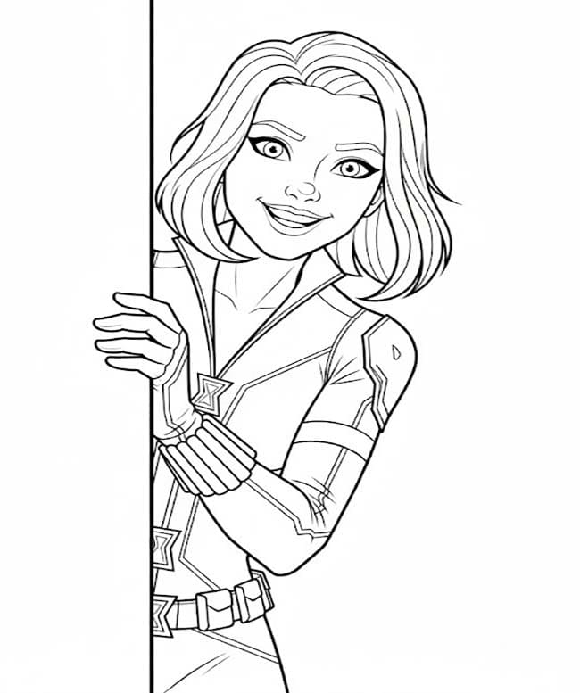 Çizmek Black Widow ücretsiz yazdırılabilir Boyama Sayfası