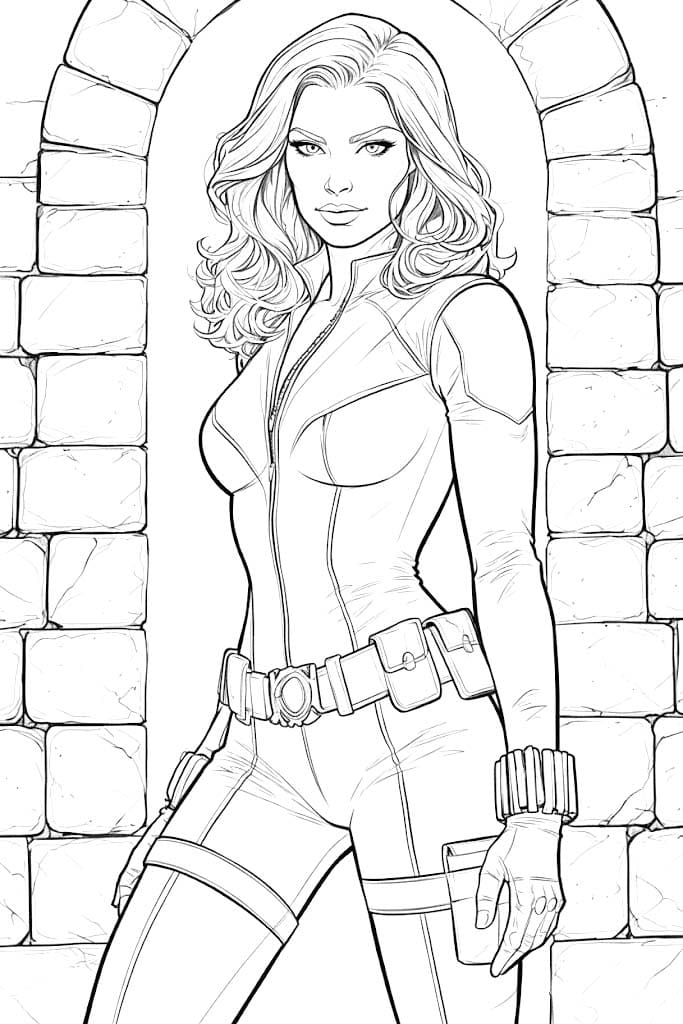 Çizmek Black Widow ücretsiz Boyama Sayfası