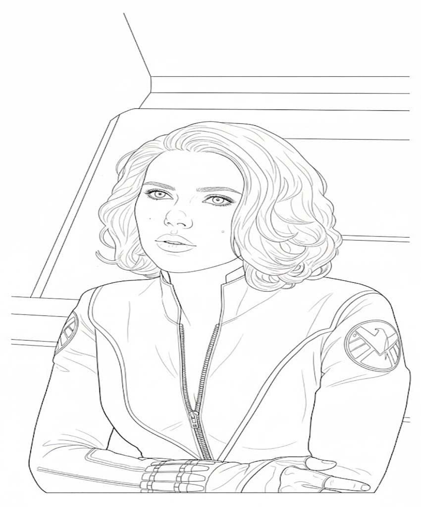 Çizmek Black Widow yazdırılabilir Boyama Sayfası