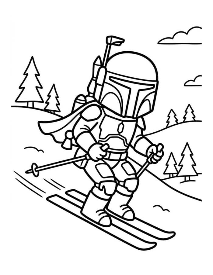 Çizmek Boba Fett Temel Boyama Sayfası