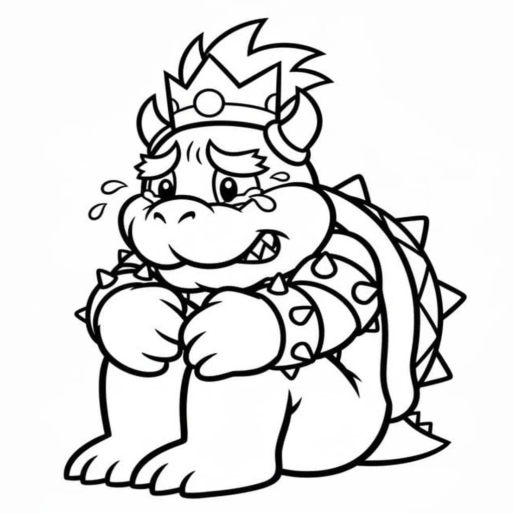 Çizmek Bowser Jr Ücretsiz Boyama Sayfası