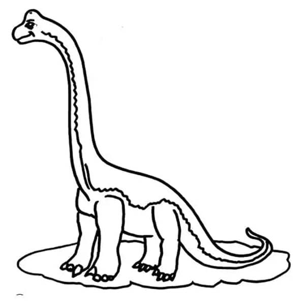 Çizmek Brachiosaurus basit Boyama Sayfası