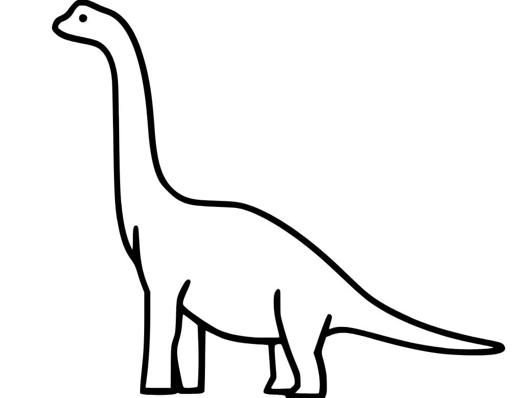 Çizmek Brachiosaurus kolay Boyama Sayfası