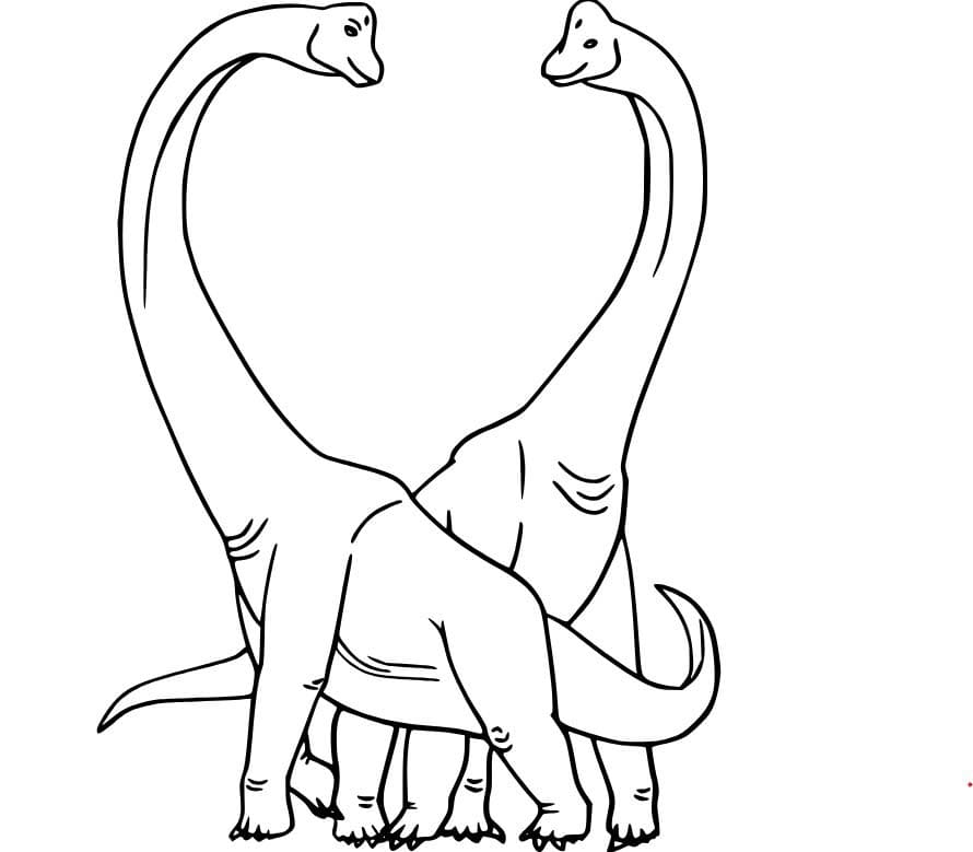 Çizmek Brachiosaurus ücretsiz yazdırılabilir Boyama Sayfası