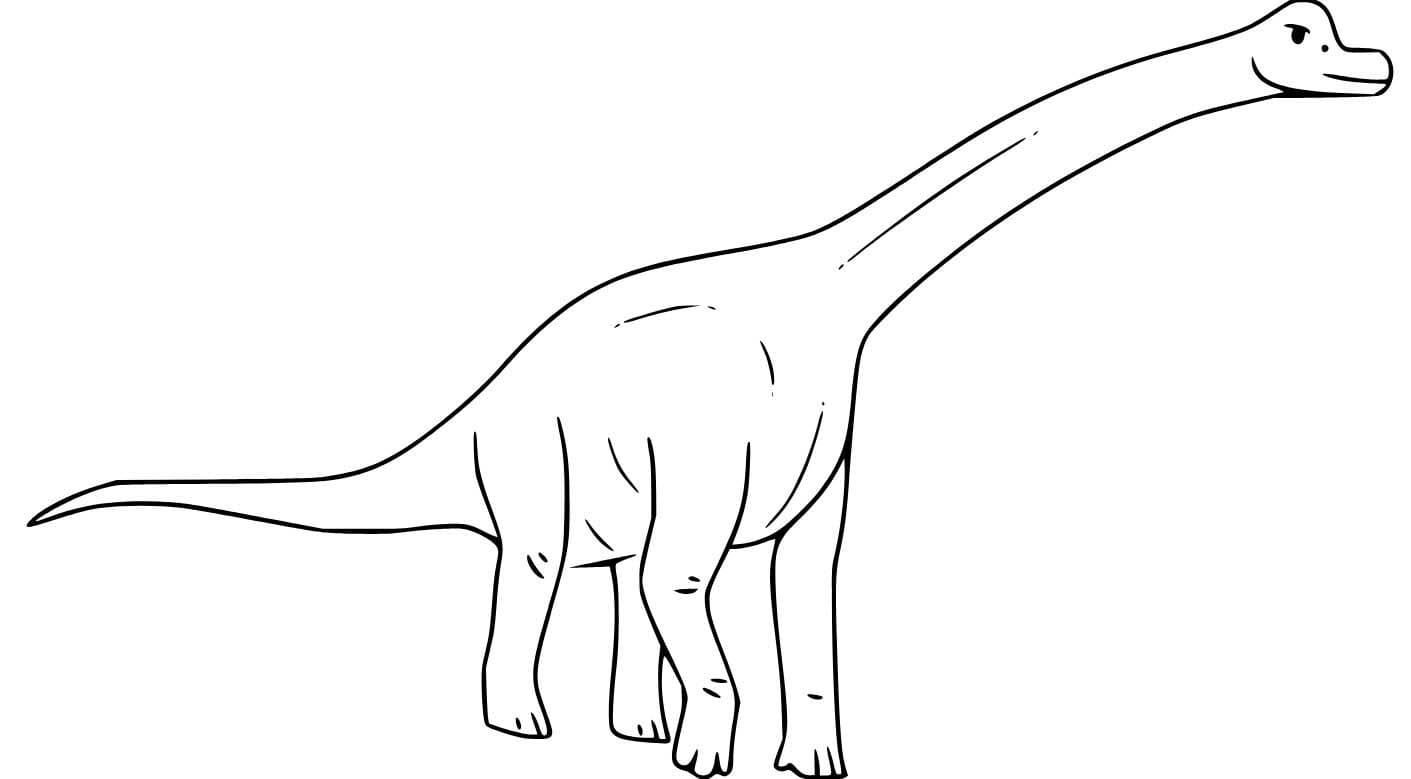 Çizmek Brachiosaurus yazdırılabilir Boyama Sayfası