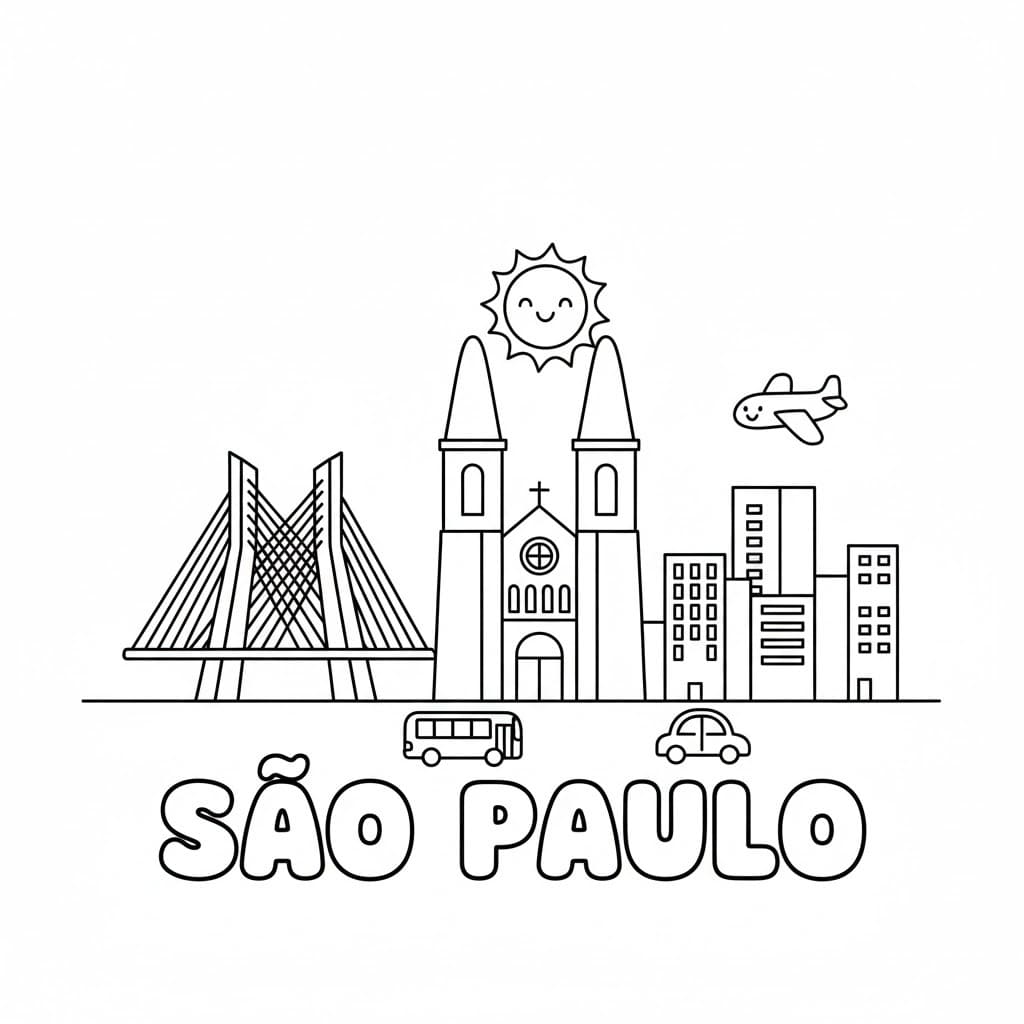 Çizmek Brezilya çocuklar için Yazdırılabilir Boyama Sayfası