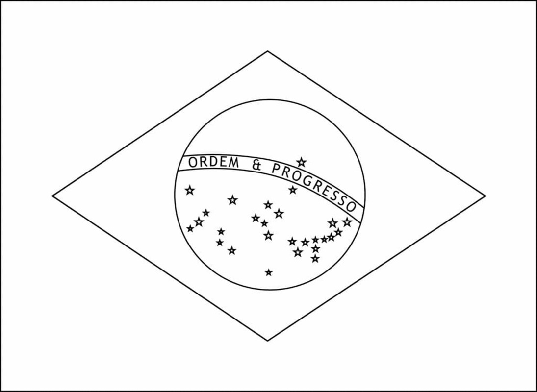Çizmek Brezilya çocuklar için kolay Boyama Sayfası