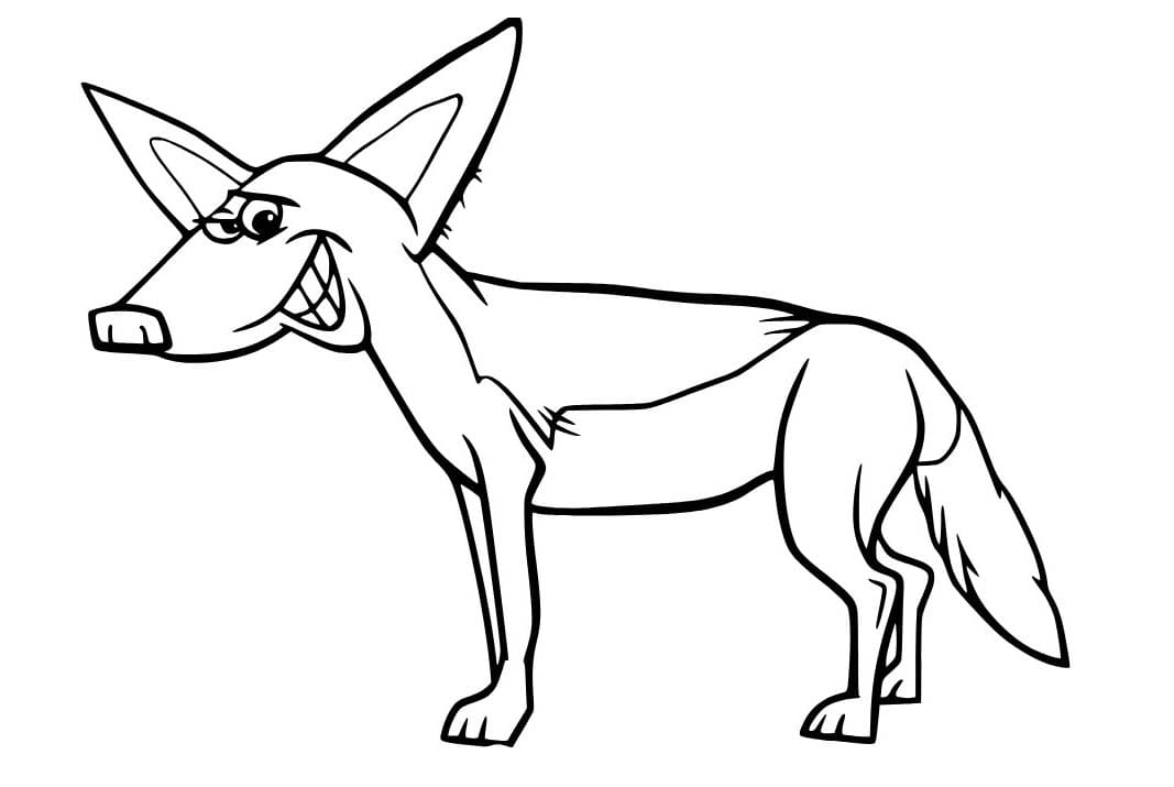 Çizmek Çakal çocuklar için kolay Boyama Sayfası