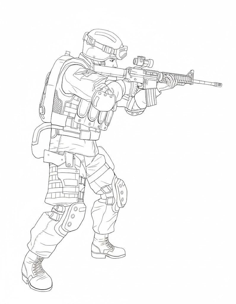 Çizmek Call of Duty Temel Boyama Sayfası
