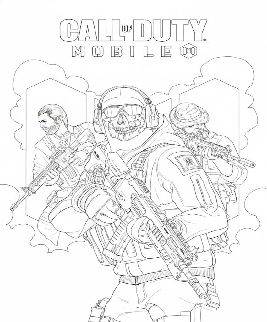 Çizmek Call of Duty çocuklar için Kolay Boyama Sayfası