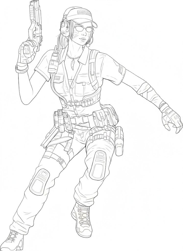 Çizmek Call of Duty çocuklar için Temel Boyama Sayfası