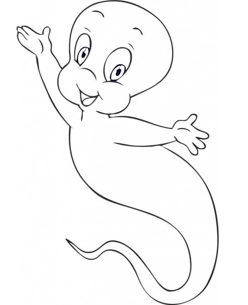 Çizmek Casper Ücretsiz temel Boyama Sayfası