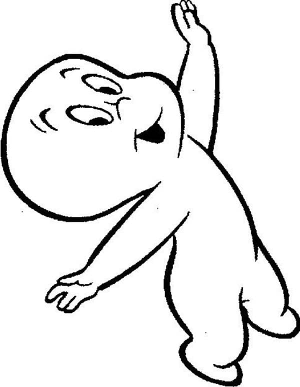 Çizmek Casper Yazdırılabilir kolay Boyama Sayfası