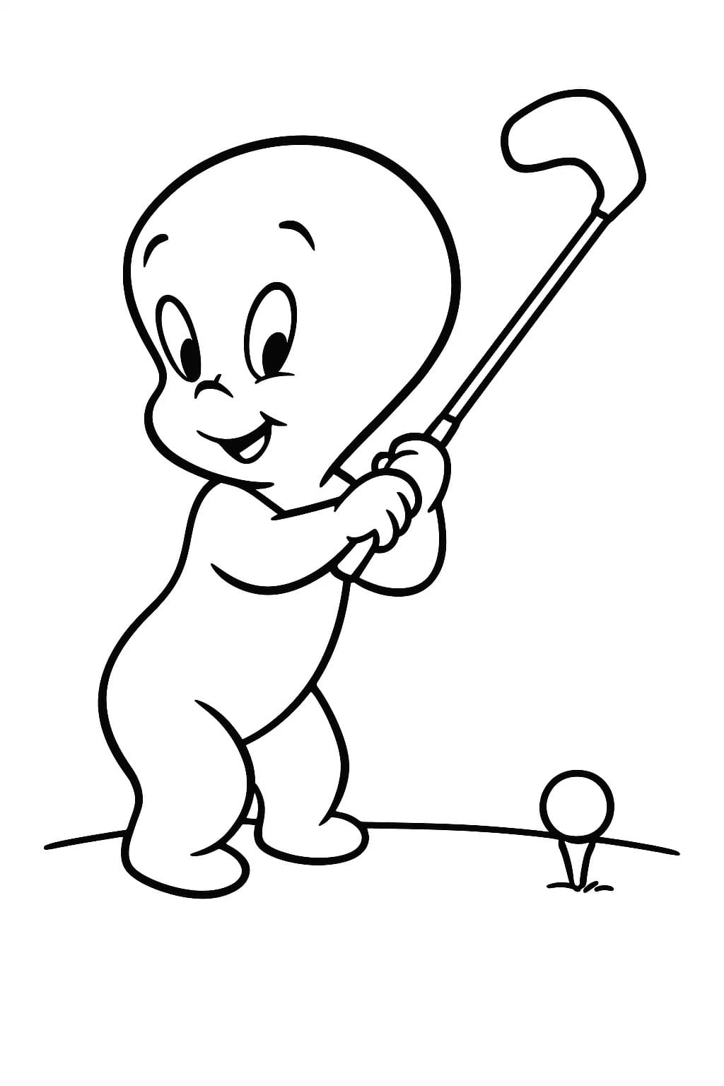 Çizmek Casper basit Boyama Sayfası