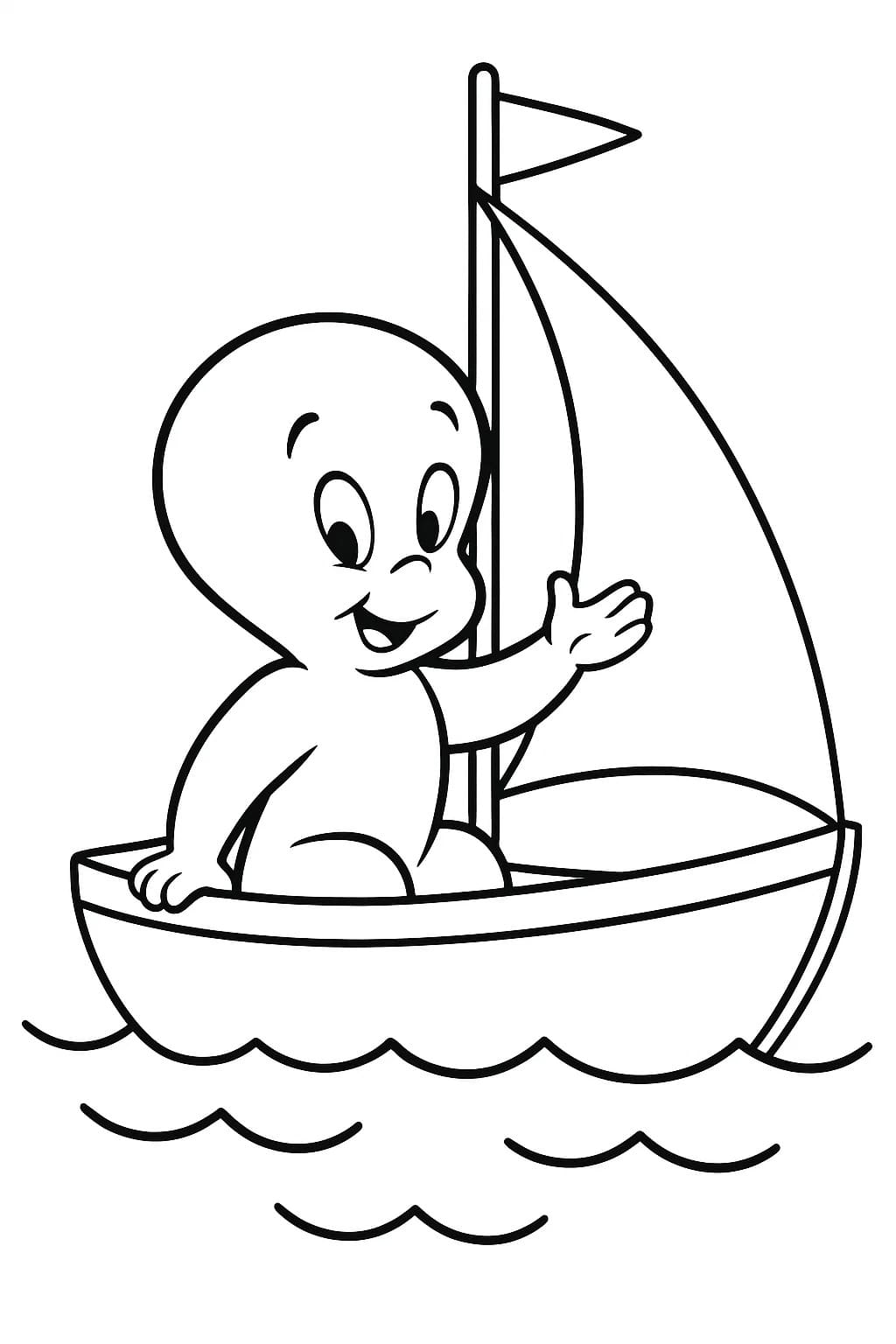 Çizmek Casper çocuklar için Ücretsiz Boyama Sayfası