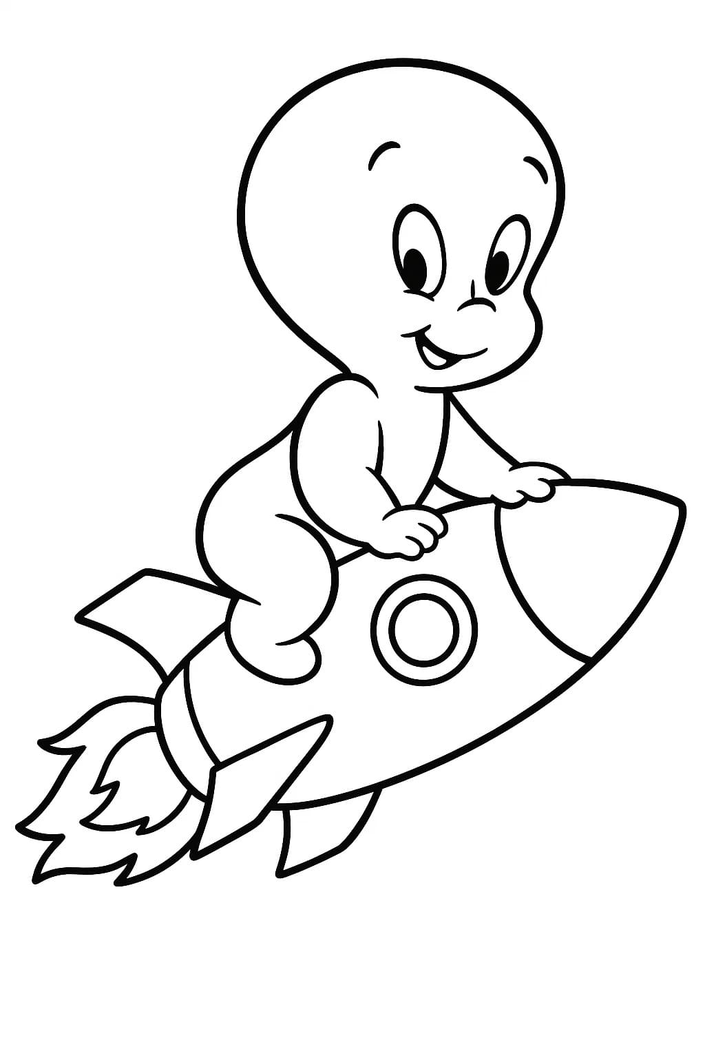 Çizmek Casper çocuklar için Yazdırılabilir Boyama Sayfası