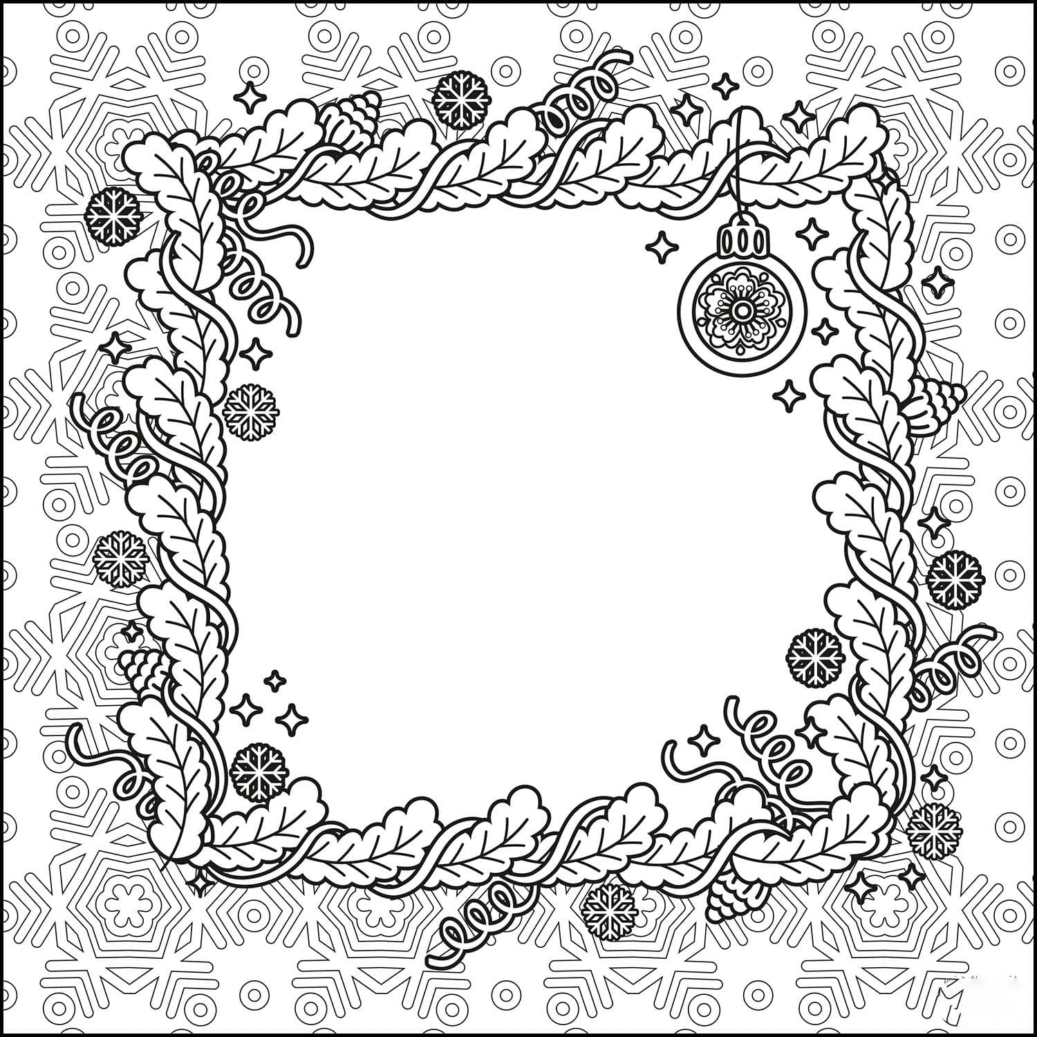 Çizmek Çerçeve karmaşık Boyama Sayfası