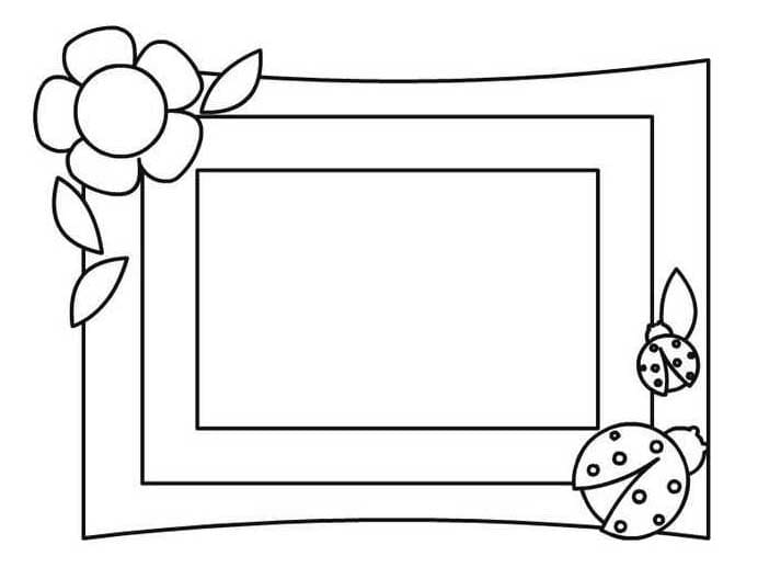 Çizmek Çerçeve kolay Boyama Sayfası