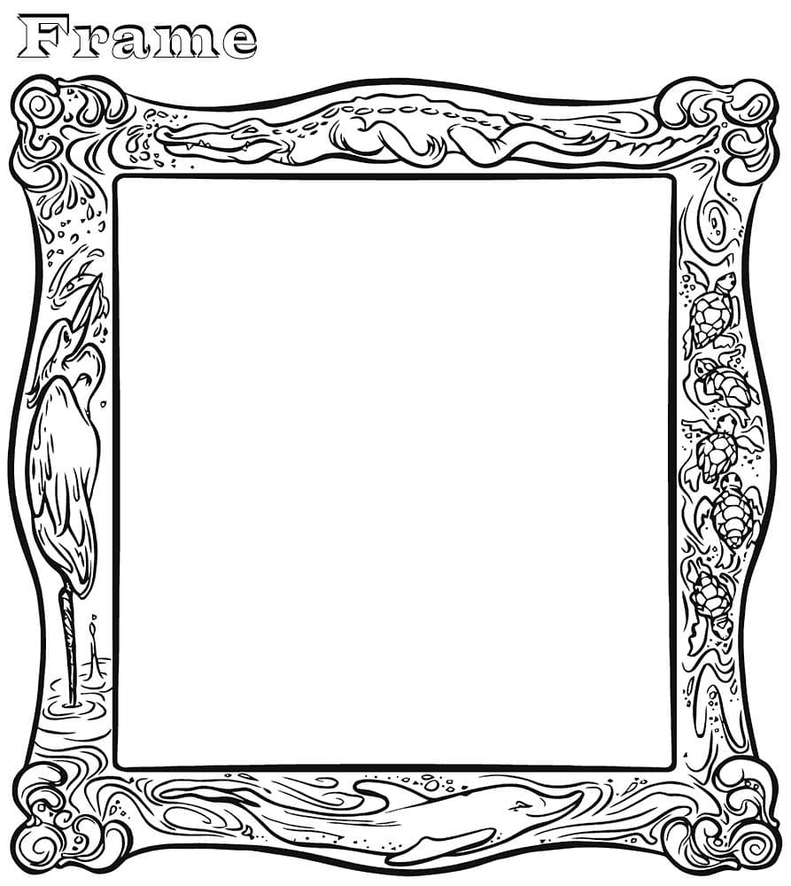 Çizmek Çerçeve temel Boyama Sayfası