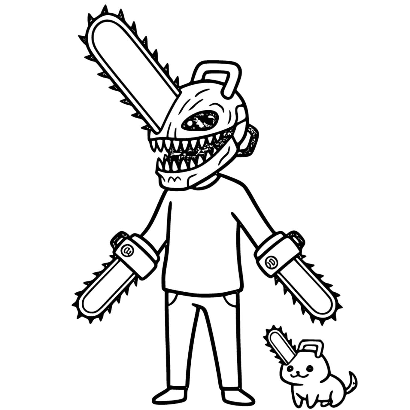 Çizmek Chainsaw Man 2 Boyama Sayfası