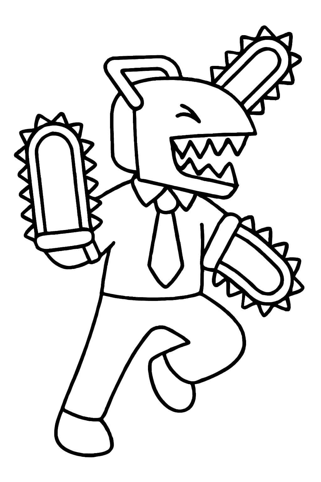 Çizmek Chainsaw Man 6 Boyama Sayfası