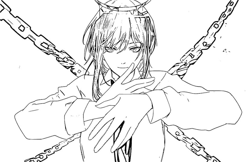 Çizmek Chainsaw Man Ücretsiz Yazdırılabilir Boyama Sayfası