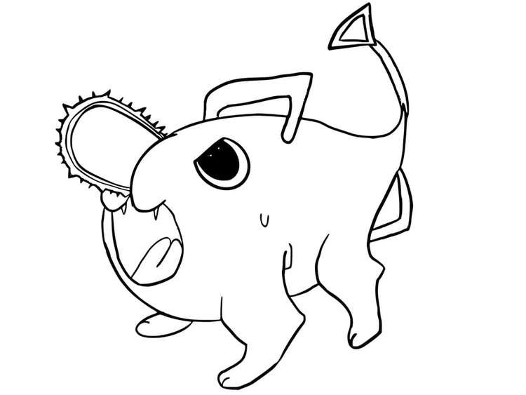 Çizmek Chainsaw Man çocuklar için Ücretsiz Boyama Sayfası