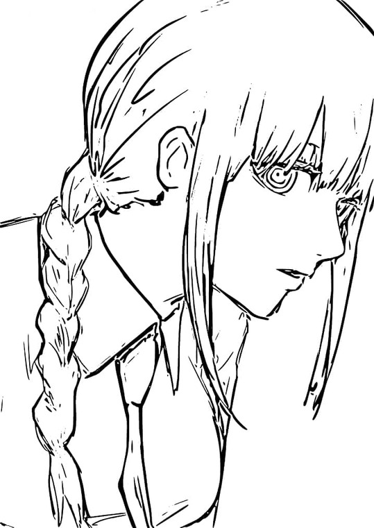 Çizmek Chainsaw Man çocuklar için kolay Boyama Sayfası