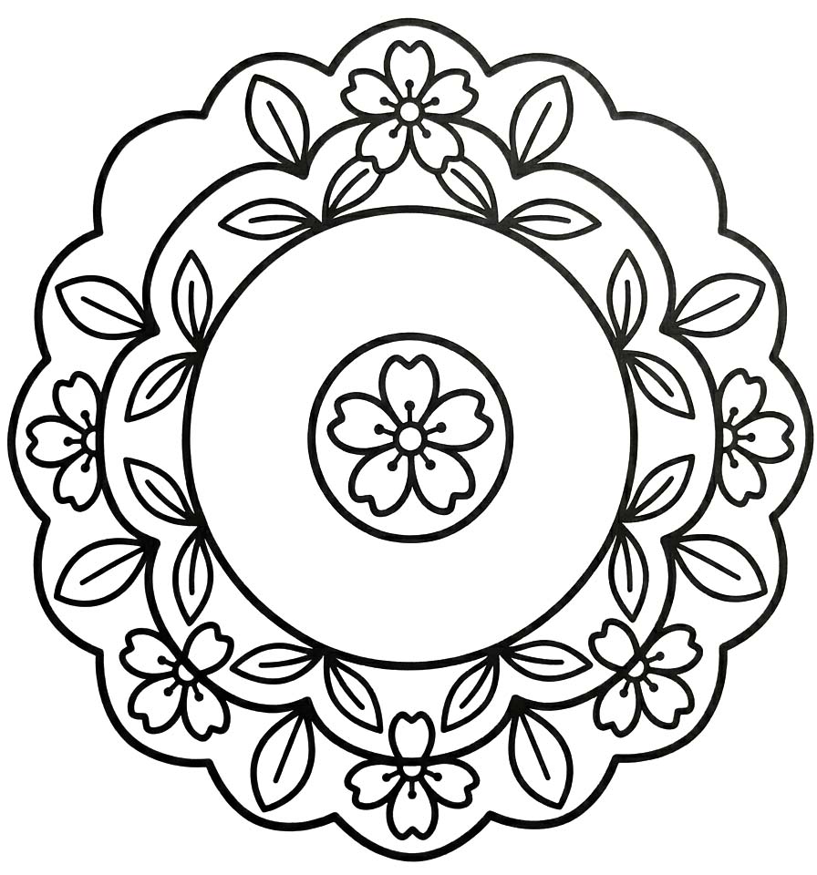 Çizmek Çiçek Mandala yazdırılabilir Boyama Sayfası