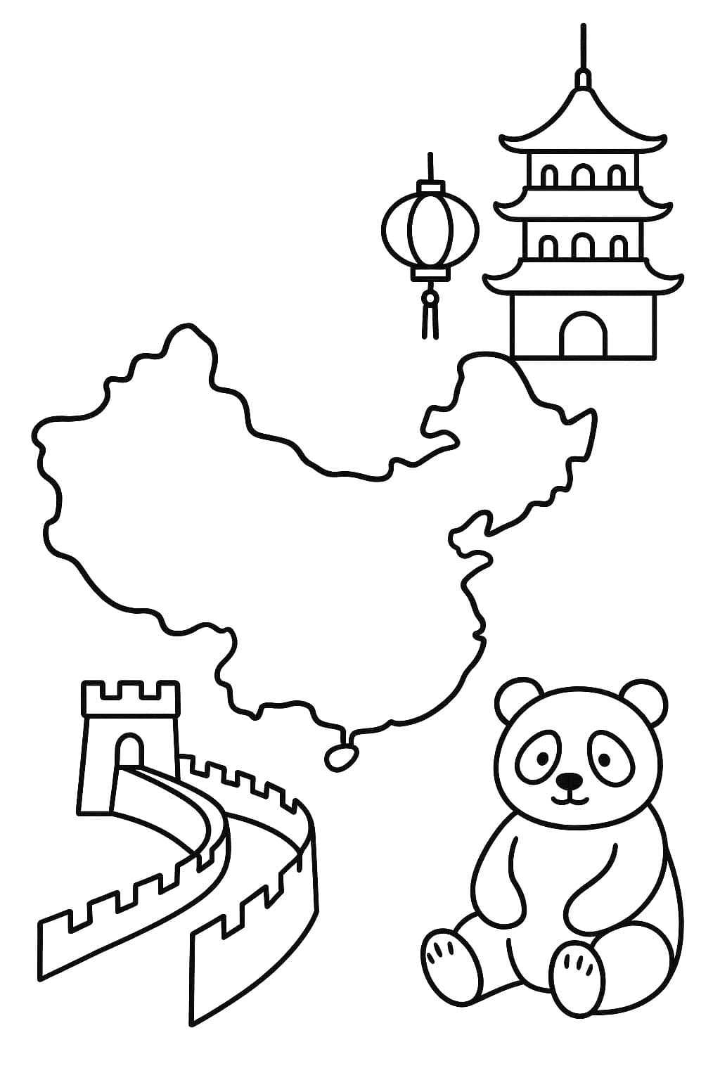 Çizmek Çin Ücretsiz Boyama Sayfası