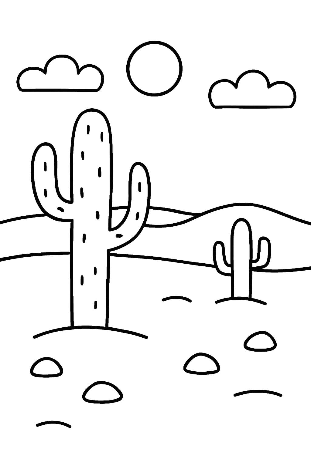 Çizmek Çöl Ücretsiz Yazdırılabilir Boyama Sayfası
