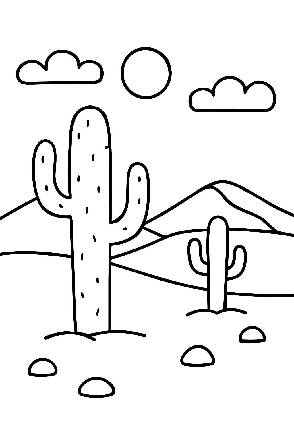 Çizmek Çöl Yazdırılabilir Boyama Sayfası