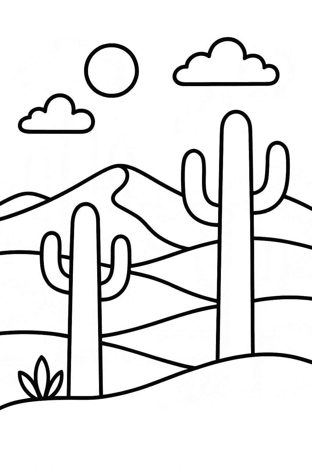 Çizmek Çöl basit Boyama Sayfası