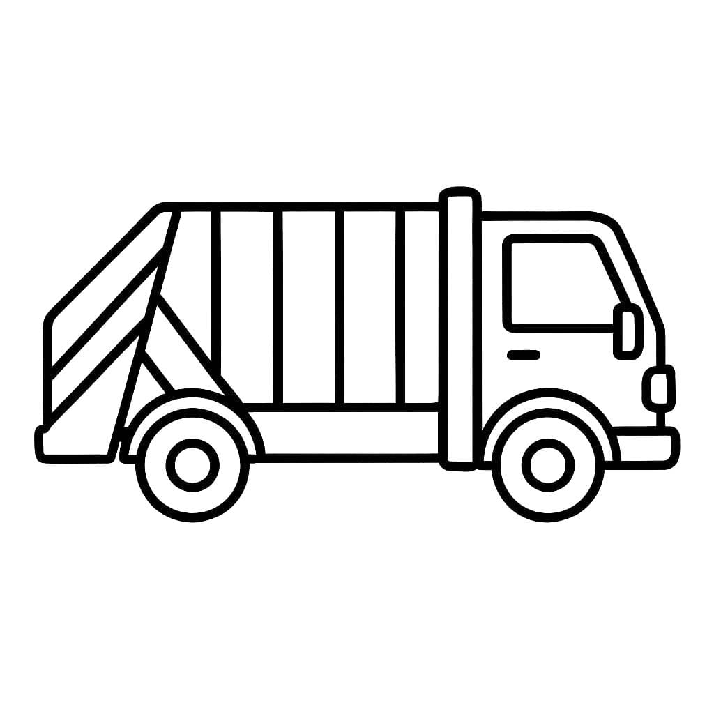 Çizmek Çöp Kamyonu 4 Boyama Sayfası