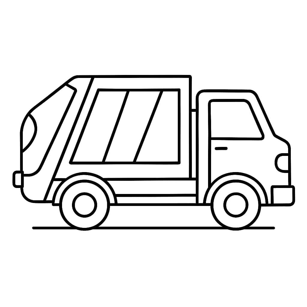 Çizmek Çöp Kamyonu 5 Boyama Sayfası