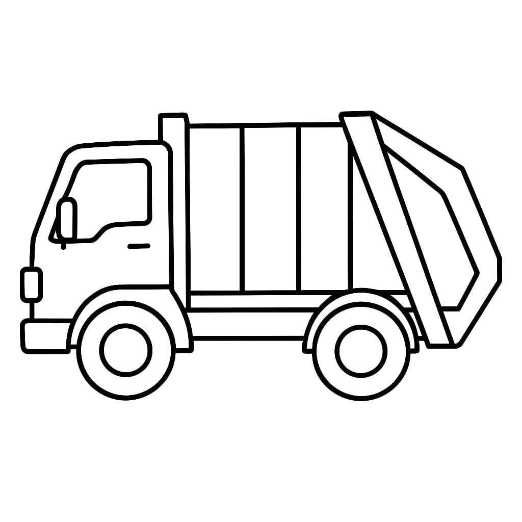 Çizmek Çöp Kamyonu 6 Boyama Sayfası