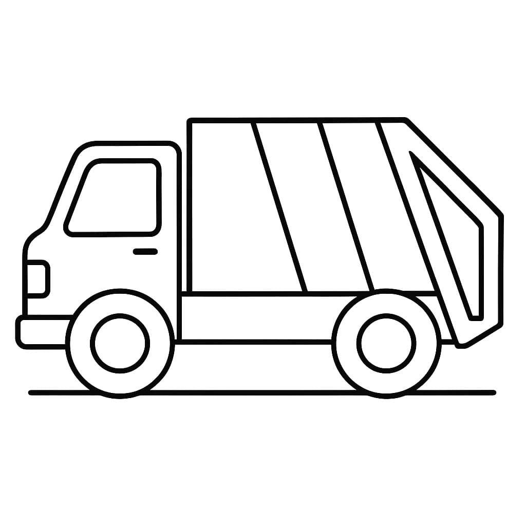 Çizmek Çöp Kamyonu 7 Boyama Sayfası
