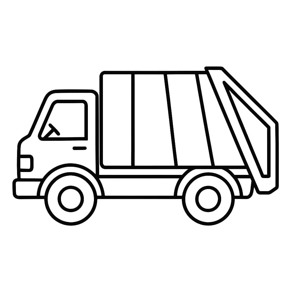 Çizmek Çöp Kamyonu 8 Boyama Sayfası