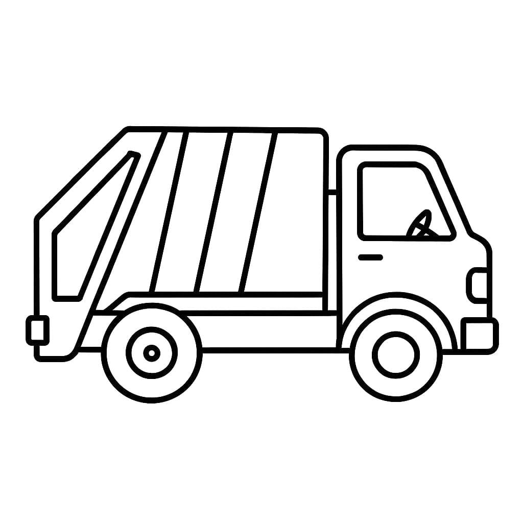 Çizmek Çöp Kamyonu çocuklar için Boyama Sayfası