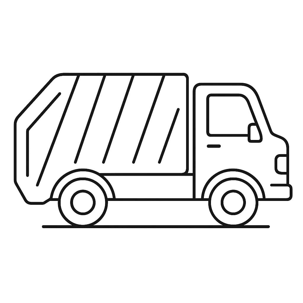 Çizmek Çöp Kamyonu kolay Boyama Sayfası